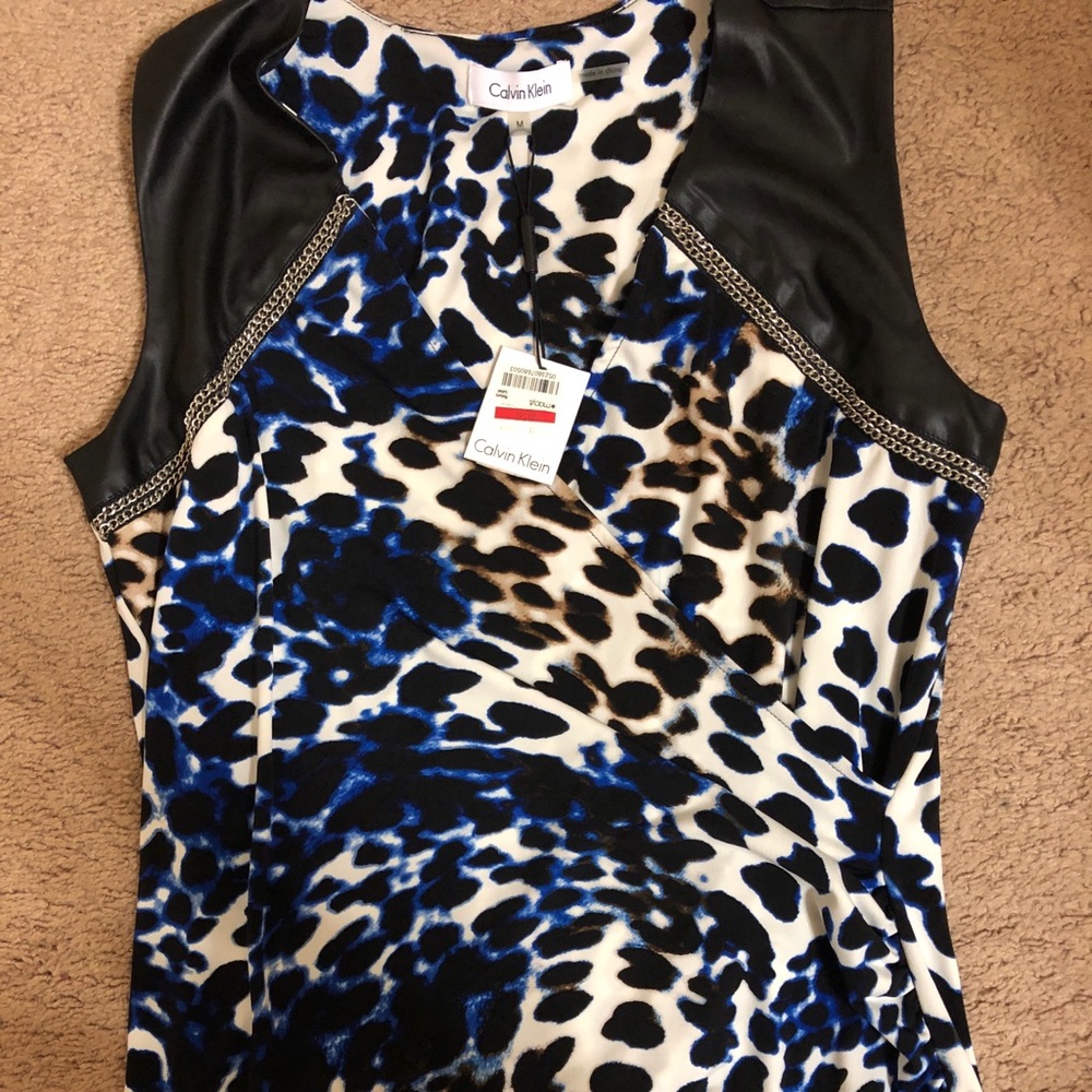 💄💋 Leather trim Leopard by Calvin Klein 💋💄